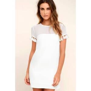 Lulus Iced Latte White Shift Dress - Size X-Small